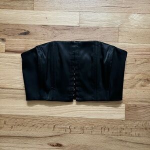 Elegant Black Strapless Women's Corset Top